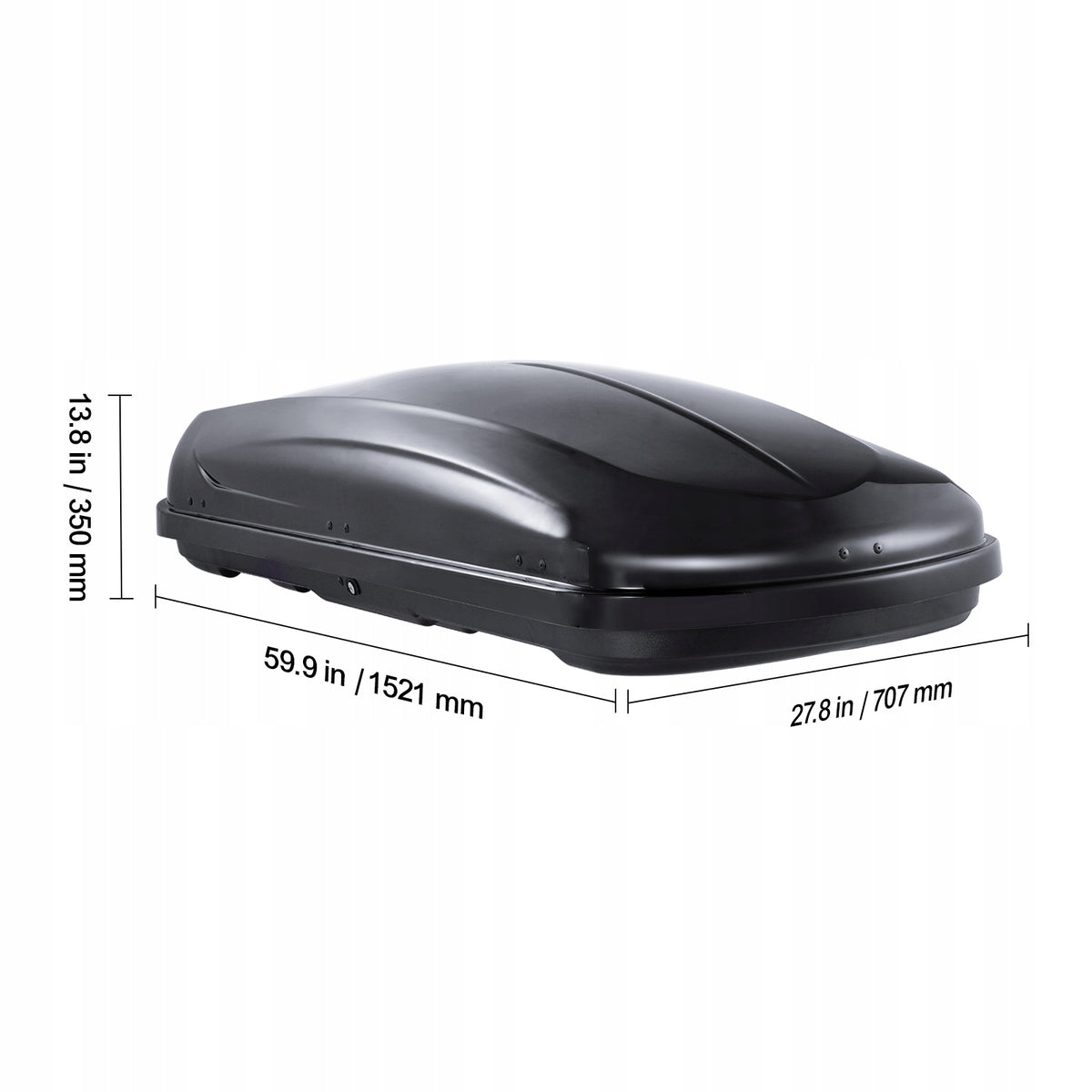 VEVOR ROOF BOX 220L ABS STRONG ROOF RACK DOUBLE-SIDED OPENING