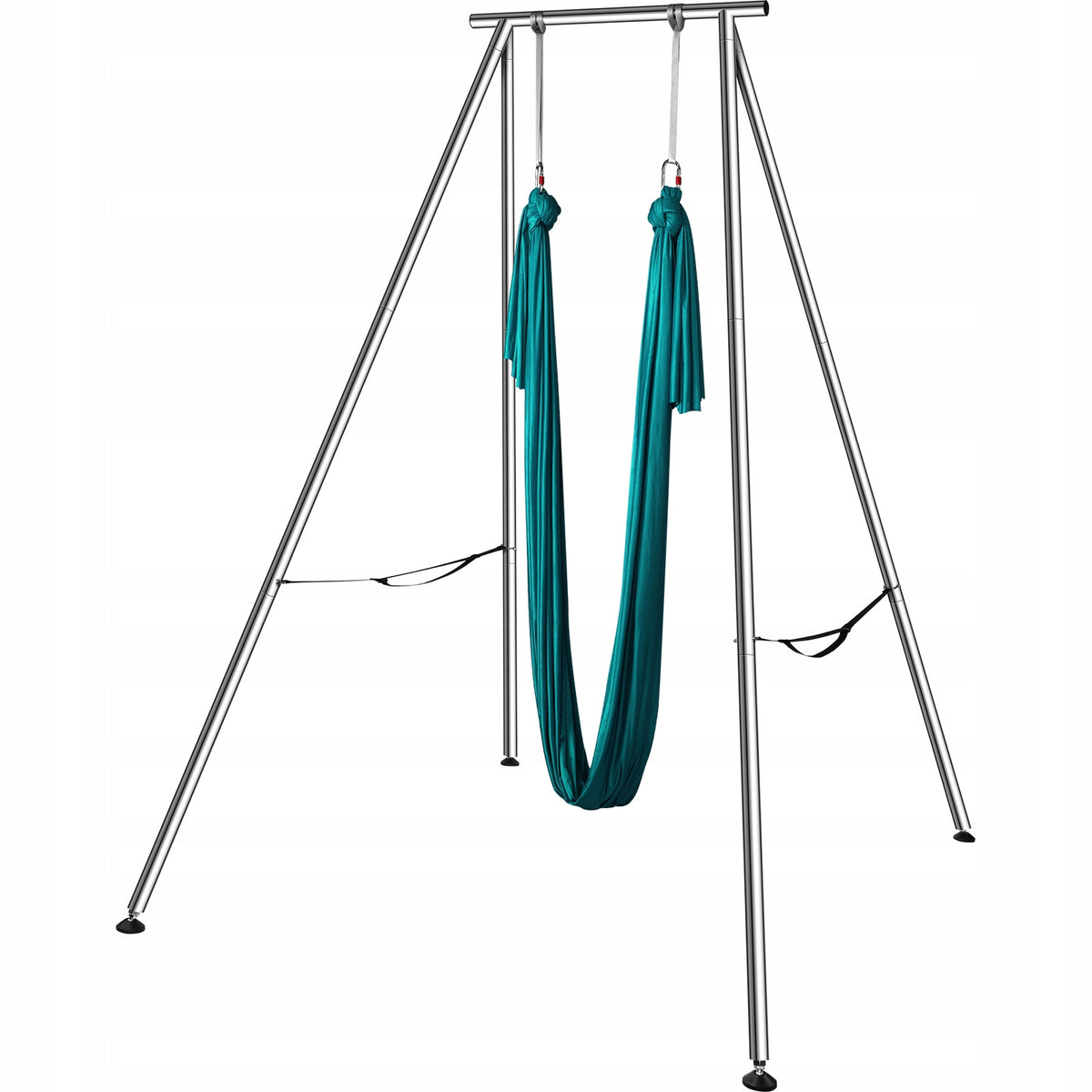 VEVOR AERIAL YOGA HAMMOCK WITH FRAME 6 X 2.6 M GREEN STRONG FRAME