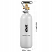 CO2 CYLINDER VEVOR 2 KG ALLOY STEEL GREY BRASS VALVE BEST