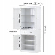 SOLID VEVOR KITCHEN CABINET 183 CM WITH DOORS, DRAWER, AND ADJUSTABLE