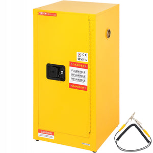 VEVOR 16-GALLON FLAMMABLE LIQUID SAFETY CABINET 460X460X900MM
