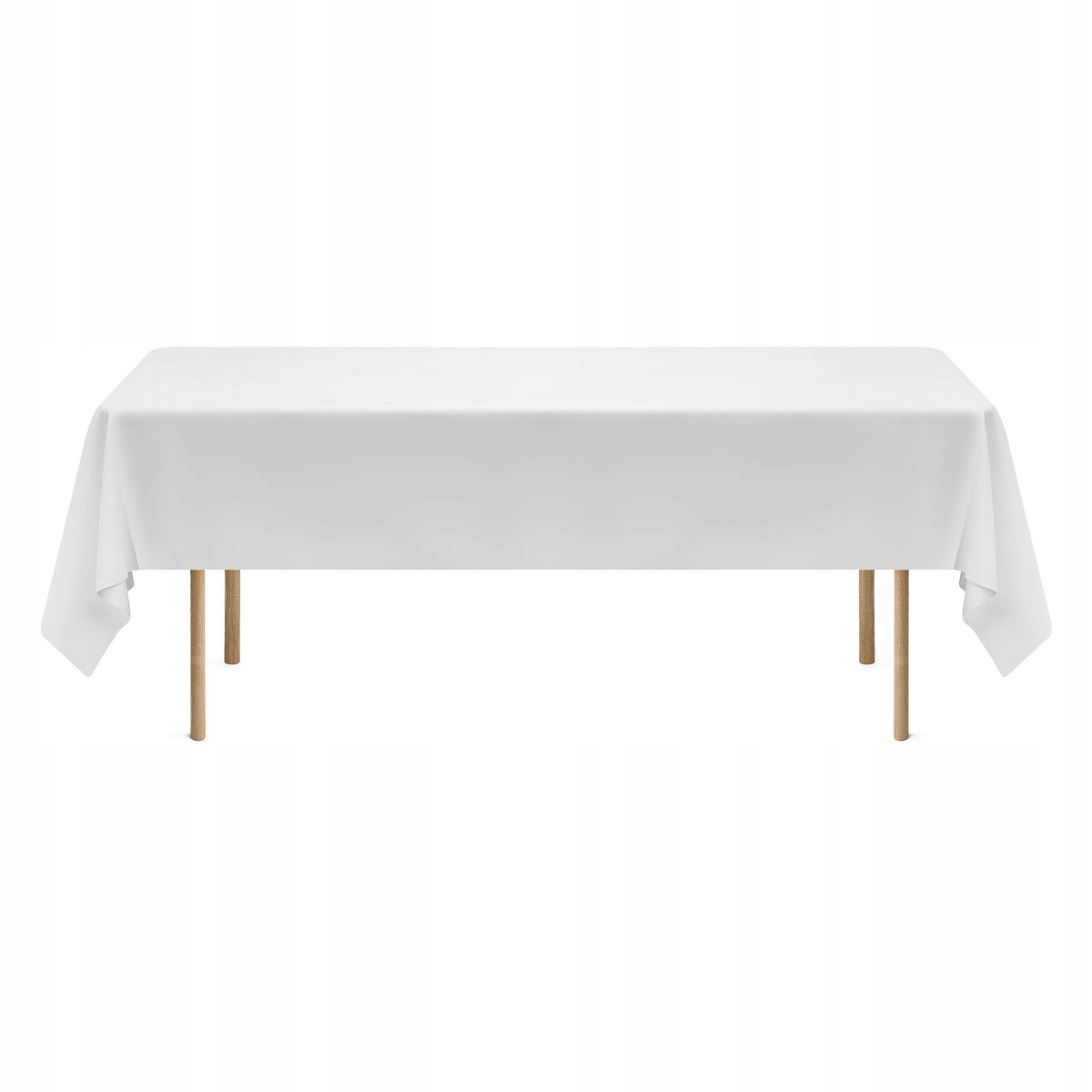 VEVOR 10-PACK POLYESTER TABLECLOTHS 1524X2591 MM WHITE REUSABLE