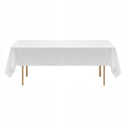 VEVOR 10-PACK POLYESTER TABLECLOTHS 1524X2591 MM WHITE REUSABLE