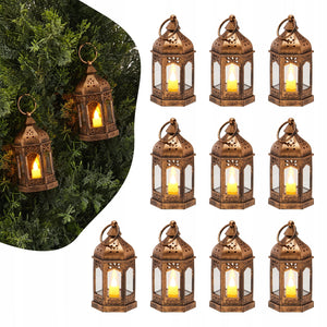 VEVOR 12PCS DECORATIVE LED LANTERNS ELECTRIC CANDLES BROWN PREMIUM