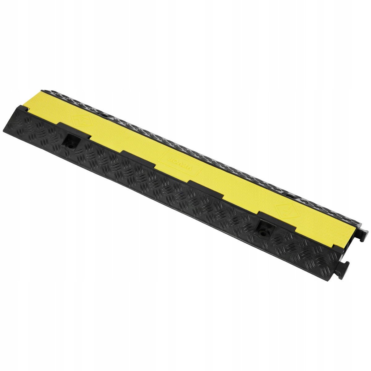 VEVOR 5 PCS CABLE PROTECTOR RAMP 2-CHANNEL 12000LBS HEAVY-DUTY RUBBER PVC
