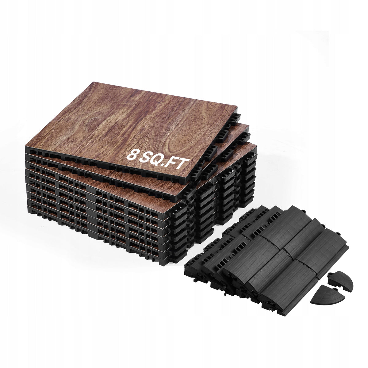 VEVOR FLOOR TILE SET 315X315 MM 9-PIECE STRONG INTERLOCKING