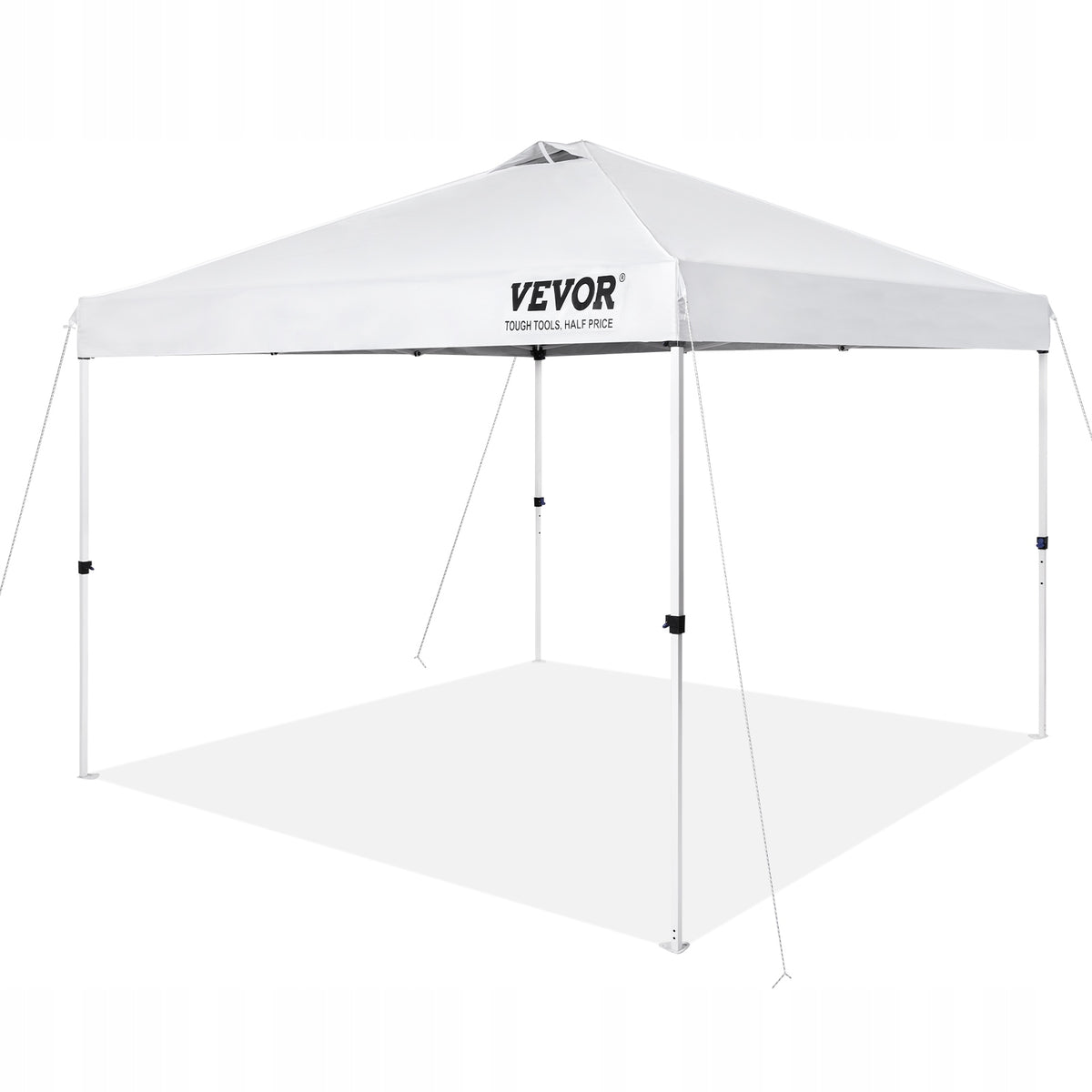 VEVOR FOLDABLE GARDEN GAZEBO 304X304 CM WHITE STEEL FRAME 250D PU