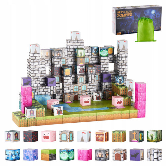 VEVOR MAGNETIC BUILDING BLOCKS 100 PIECES ZOMBIE PREMIUM SET