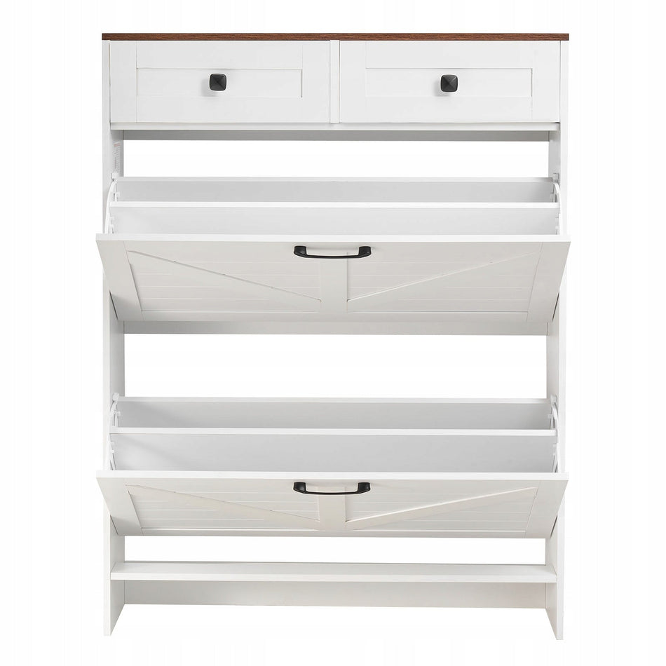 VEVOR 2-DOOR SHOE CABINET WITH DRAWERS ANTI-TIP
