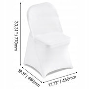 VEVOR CHAIR COVERS 150 PCS ELASTIC WHITE SPANDEX FOR WEDDINGS