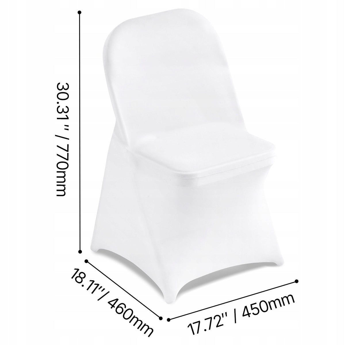 VEVOR CHAIR COVERS 150 PCS ELASTIC WHITE SPANDEX FOR WEDDINGS