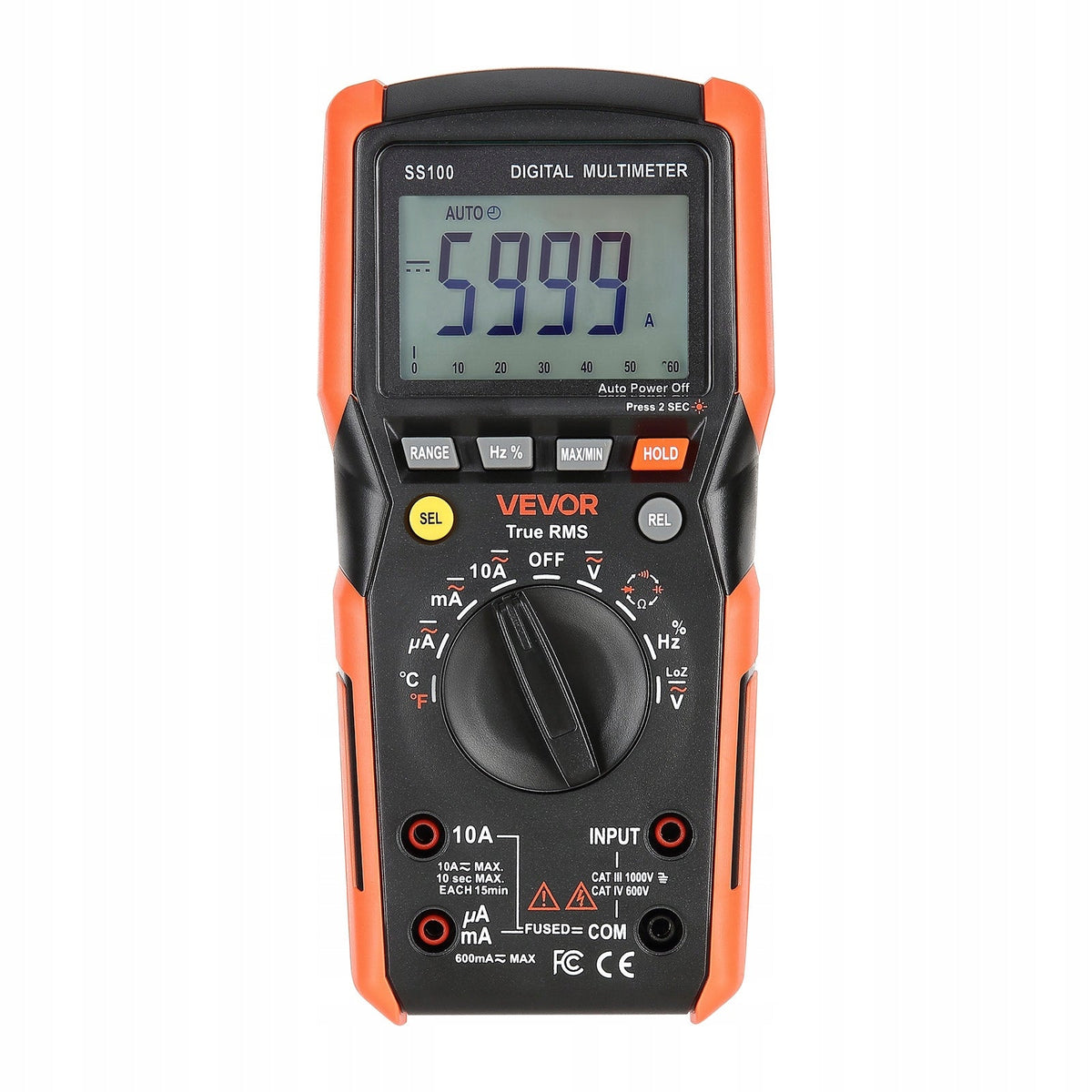VEVOR DIGITAL TRMS 6000 AC DC CLAMP METER