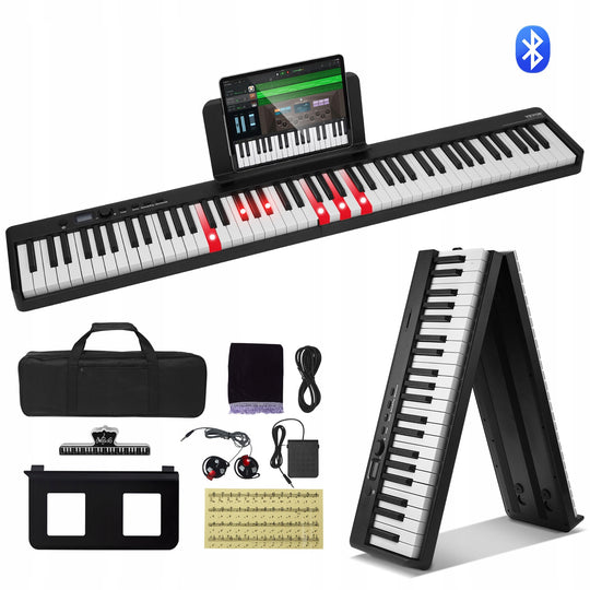 VEVOR FOLDABLE 88-KEY PIANO BLUETOOTH MIDI PORTABLE PROFESSIONAL