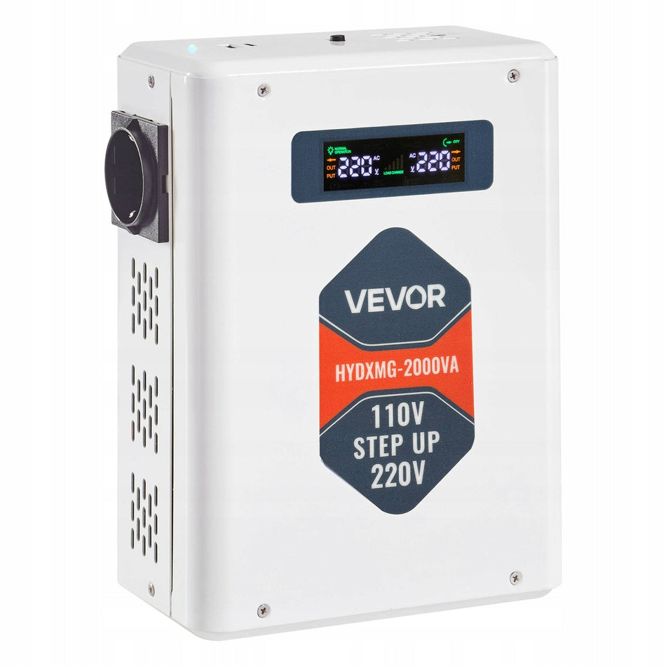 VEVOR 2000VA STEP UP VOLTAGE CONVERTER POWERFUL 110V TO 220V LCD USB