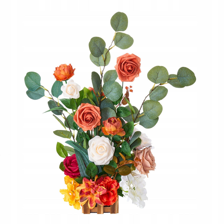 VEVOR ARTIFICIAL FLOWER ARRANGEMENTS 4 PIECES ORANGE 450X250X250 MM