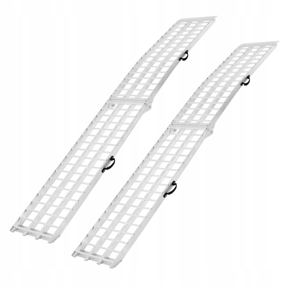 VEVOR 2-PIECE ALUMINUM RAMP, HEAVY DUTY 907 KG LOAD CAPACITY, FOLDABLE WITH STRAPS