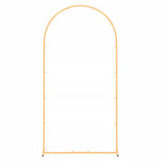 VEVOR 2 x 1 m Gold Metal Wedding Arch Backdrop Stand Stable Arched