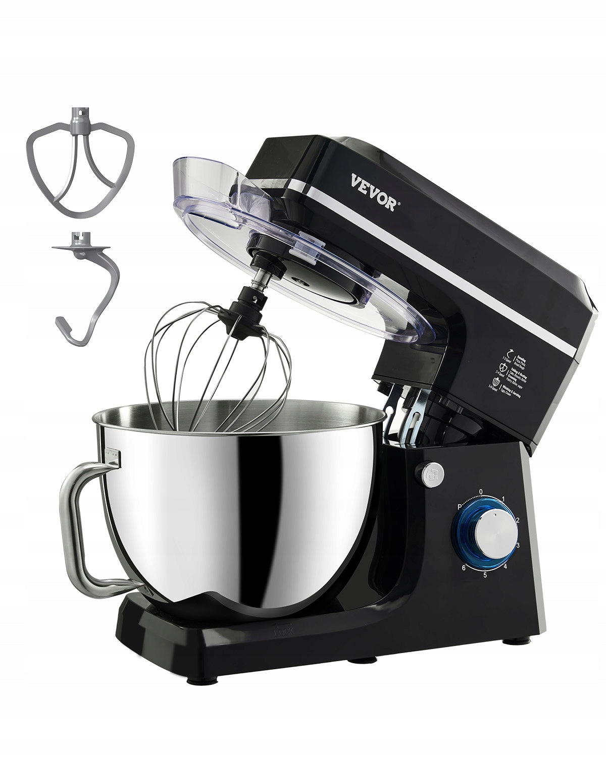 VEVOR 1400W 7.84L 6-SPEED PROFESSIONAL STAND MIXER WITH HEAD