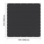 VEVOR 90 HDPE SUN SHADE SAIL 305X305 CM STRONG SOLID BLACK
