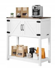 VEVOR FARMHOUSE COFFEE CABINET 80X35X88 CM 3-TIER STURDY SOLID