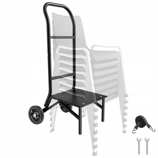 VEVOR FOLDING CHAIR RACK HEAVY DUTY CHAIR CART 68 KG LOAD CAPACITY