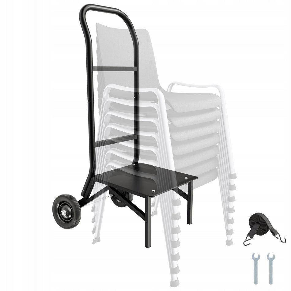 VEVOR FOLDING CHAIR RACK HEAVY DUTY CHAIR CART 68 KG LOAD CAPACITY