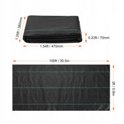 VEVOR WEED BARRIER FABRIC 108GSM 3X100FT HEAVY DUTY GARDEN