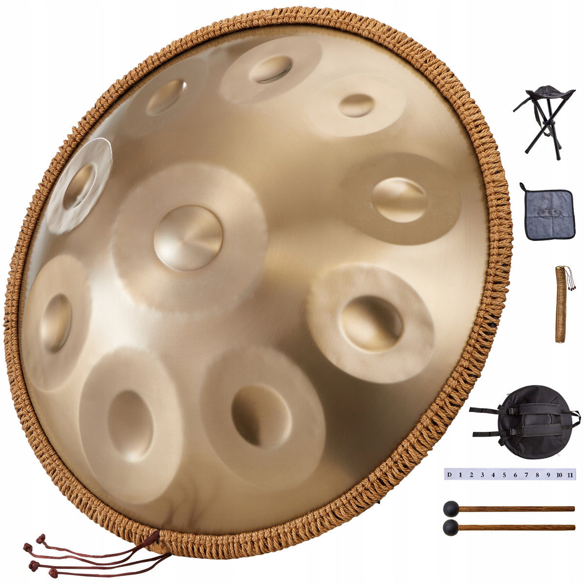 VEVOR HANDPAN 55 CM 10 NOTE D-MINOR HAND DRUM PERCUSSION INSTRUMENT