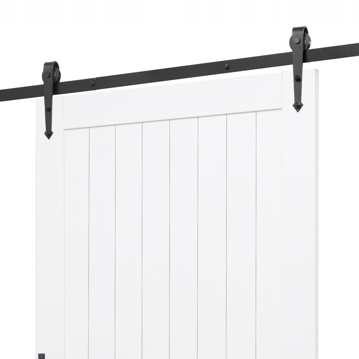 VEVOR BARN SLIDING DOOR SYSTEM 1067X2134 MM WHITE PREMIUM MDF