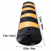 VEVOR CABLE PROTECTOR DUAL CHANNEL 185X31X5.5 CM HEAVY DUTY RUBBER RAMP