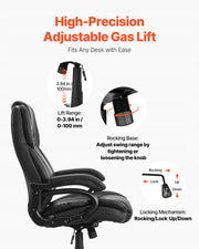 VEVOR HIGH BACK SWIVEL OFFICE CHAIR WITH LUMBAR SUPPORT