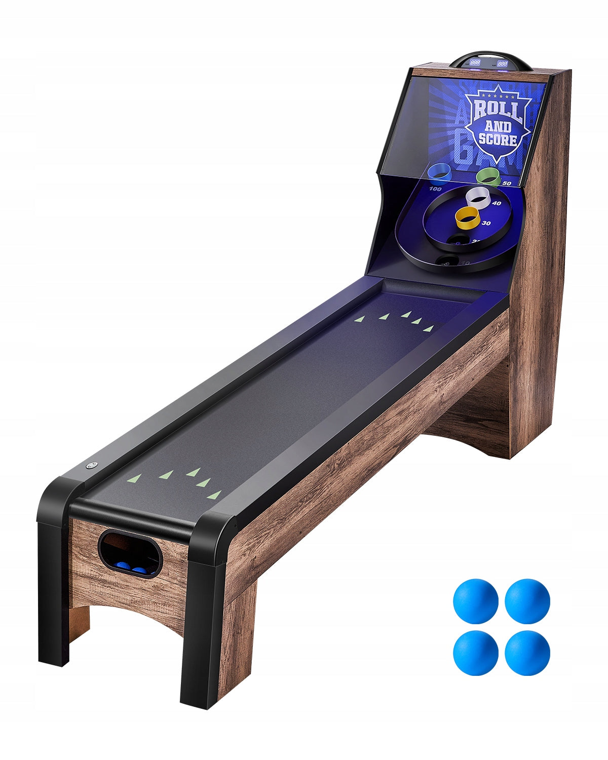 VEVOR 9 FT ROLL AND SCORE CLASSIC LED ARCADE GAME TABLE