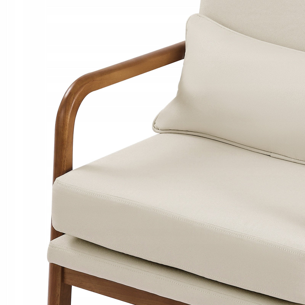 VEVOR PREMIUM MID CENTURY WOODEN HIGH BACK ACCENT ARMCHAIR