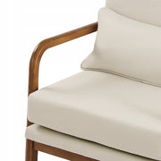 VEVOR PREMIUM MID CENTURY WOODEN HIGH BACK ACCENT ARMCHAIR