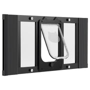 VEVOR CAT FLAP ADJUSTABLE 686-813 MM ALUMINUM BLACK STRONG
