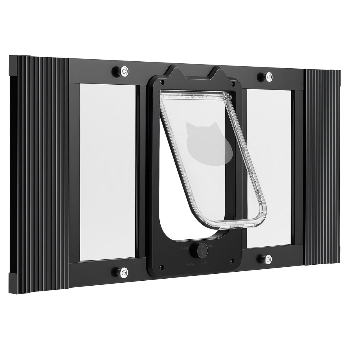 VEVOR CAT FLAP ADJUSTABLE 686-813 MM ALUMINUM BLACK STRONG