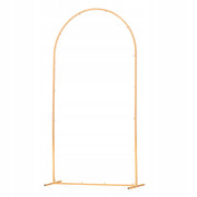 VEVOR WEDDING ARCH 2.2X1.2M GOLD METAL BACKDROP STAND STURDY ARCHED