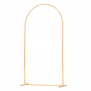 VEVOR WEDDING ARCH 2.2X1.2M GOLD METAL BACKDROP STAND STURDY ARCHED