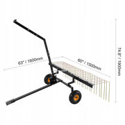 VEVOR 60-INCH 24-TINE PROFESSIONAL LAWN SCARIFIER HEAVY DUTY