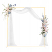 VEVOR 2x2M ARCH BACKDROP STAND GOLD METAL SQUARE STURDY ARCH