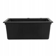 VEVOR GRANITE KITCHEN SINK 635X559X254 MM BLACK COUNTERTOP MOUNT STURDY