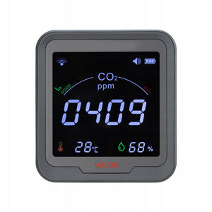 VEVOR WIFI CO2 DETECTOR CO2 MONITOR WITH TEMPERATURE DISPLAY