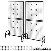 PREMIUM VEVOR GRID WALL PANELS 2 PCS 898X1798MM STAND WITH WHEELS