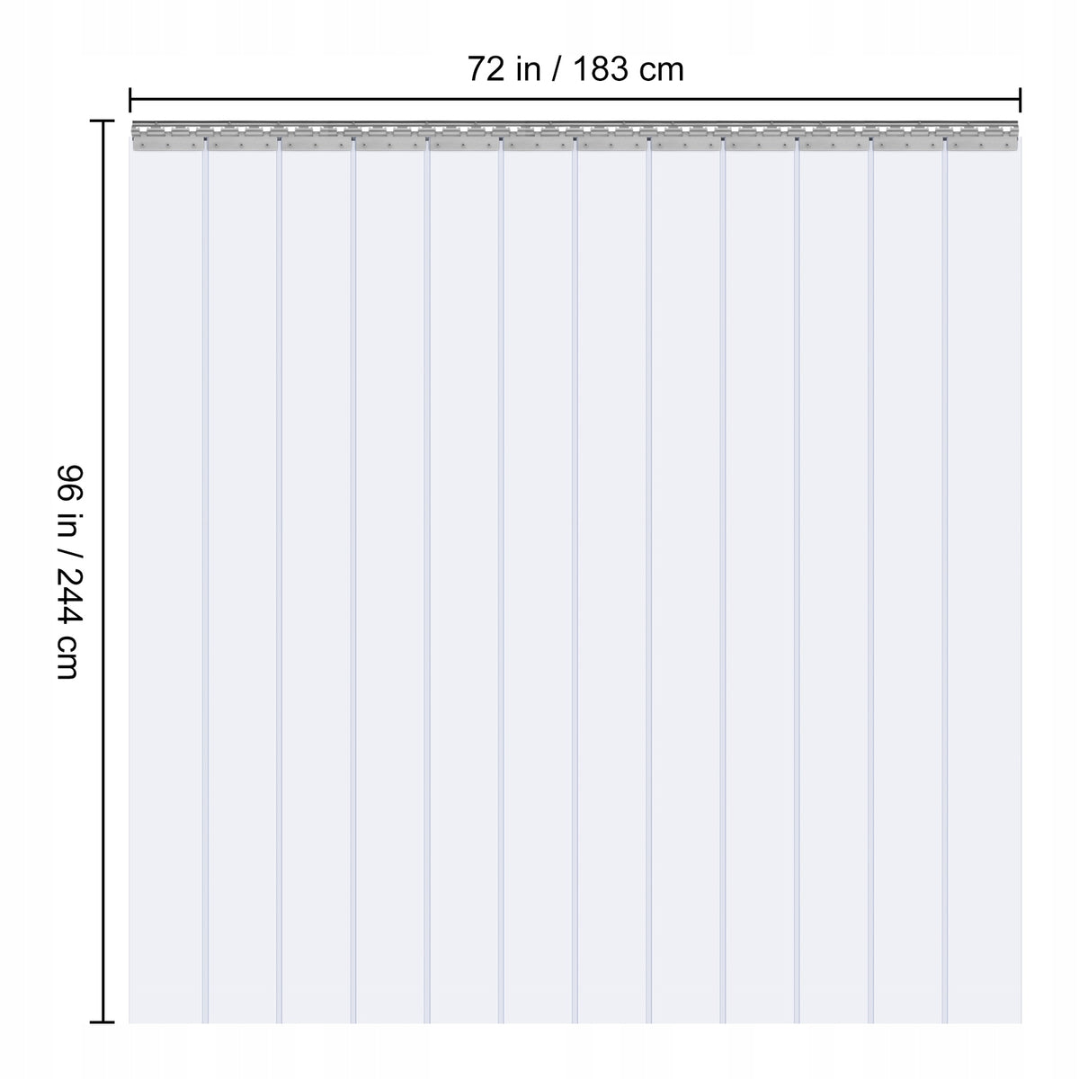 VEVOR PROFESSIONAL PVC STRIP CURTAIN 243X182 CM 2 MM THICK FOR WAREHOUSE