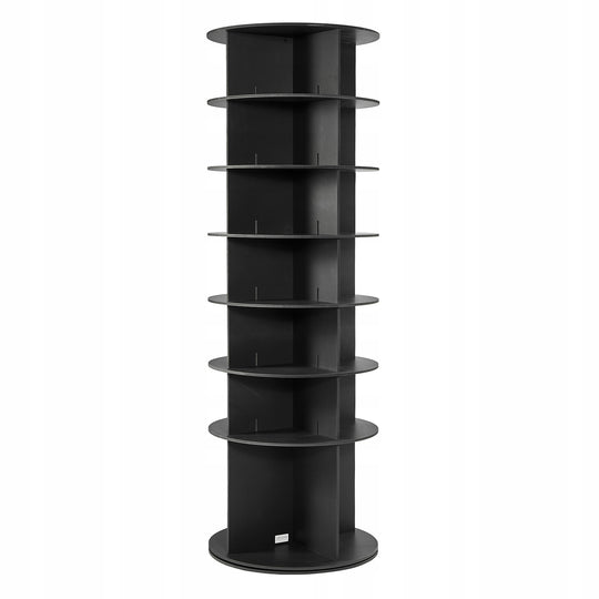VEVOR HEAVY DUTY SHOE RACK 7 TIERS 28 PAIRS 360 ROTATING BLACK