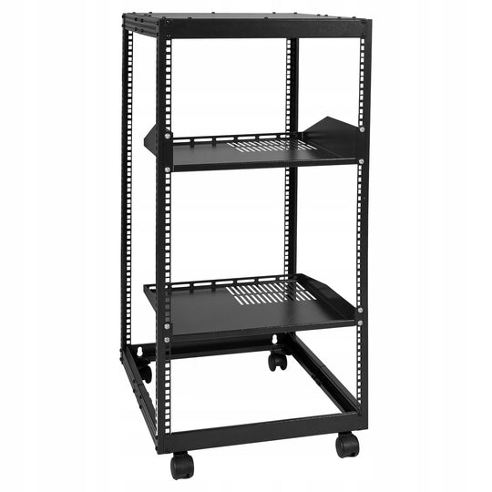 VEVOR 20U OPEN FRAME SERVER RACK HEAVY DUTY ADJUSTABLE DEPTH 23-40 INCHES