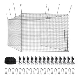 VEVOR Professional Baseball Batting Cage 1270X390X308 CM HDPE Netting
