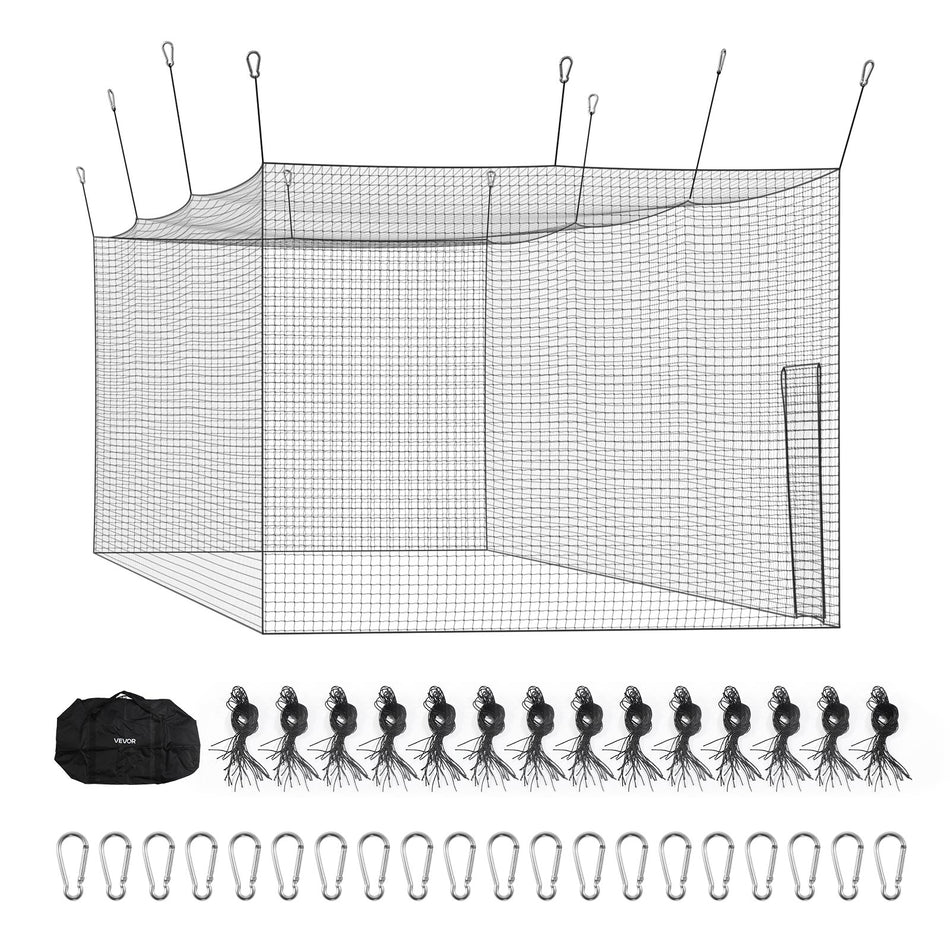 VEVOR Professional Baseball Batting Cage 1270X390X308 CM HDPE Netting