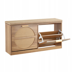 VEVOR ENTRYWAY BENCH WITH SHOE RACK 988X240X500MM SOLID WOODEN