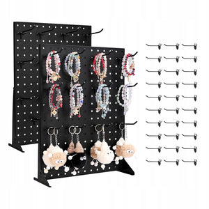 VEVOR DISPLAY STAND PEGBOARD 440X330MM 2 PCS 30 HOOKS STURDY